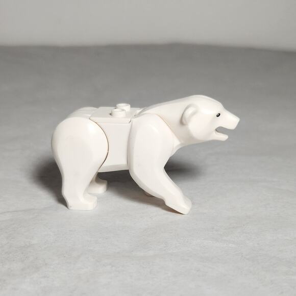 Lego White Artic Polar Bear With Black Eyes And Nose Minifigure Pre-owned - Picture 3 of 5